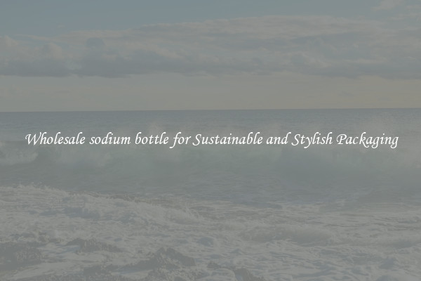 Wholesale sodium bottle for Sustainable and Stylish Packaging