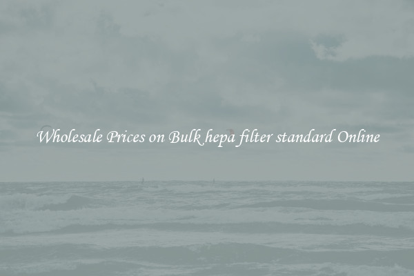 Wholesale Prices on Bulk hepa filter standard Online