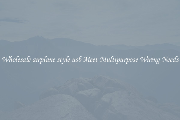 Wholesale airplane style usb Meet Multipurpose Wiring Needs