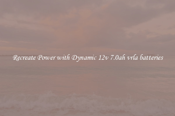 Recreate Power with Dynamic 12v 7.0ah vrla batteries