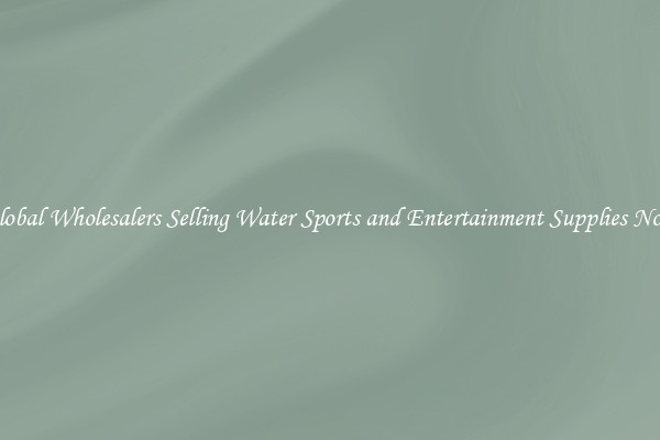 Global Wholesalers Selling Water Sports and Entertainment Supplies Now
