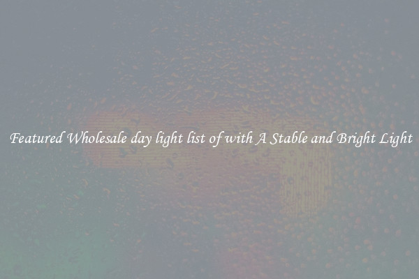 Featured Wholesale day light list of with A Stable and Bright Light