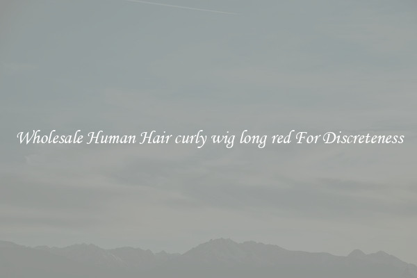 Wholesale Human Hair curly wig long red For Discreteness
