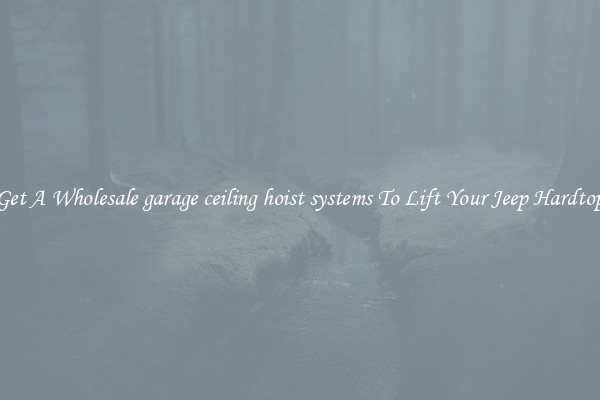 Get A Wholesale garage ceiling hoist systems To Lift Your Jeep Hardtop