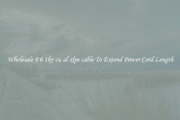 Wholesale 0 6 1kv cu al xlpe cable To Extend Power Cord Length