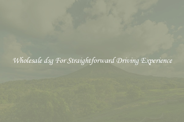 Wholesale dsg For Straightforward Driving Experience