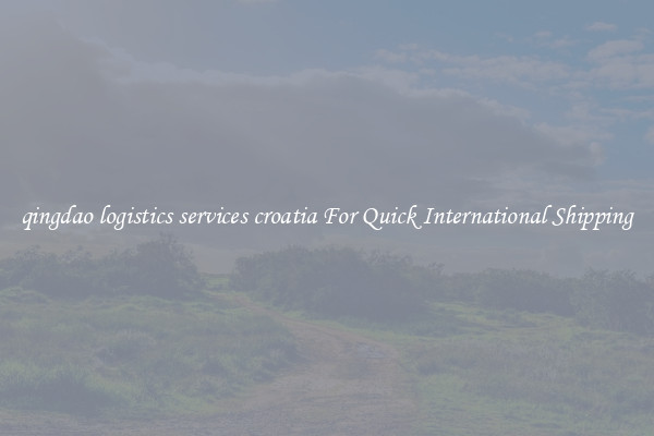 qingdao logistics services croatia For Quick International Shipping
