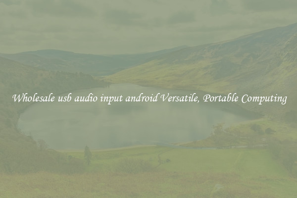 Wholesale usb audio input android Versatile, Portable Computing